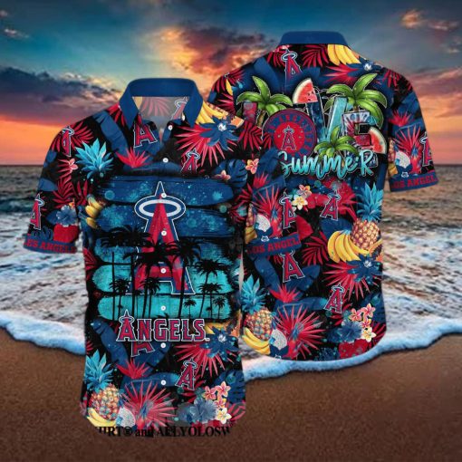 Los Angeles Angels MLB Flower Full Print Classic Hawaiian Shirt