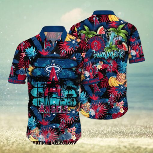 Los Angeles Angels MLB Flower Full Print Classic Hawaiian Shirt