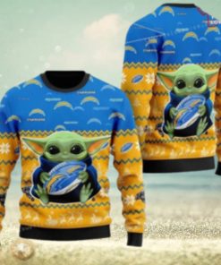 Los Angeles Charger Baby Yoda Ugly Christmas Sweater