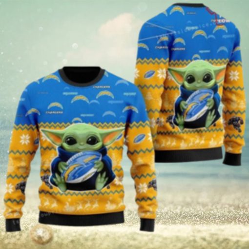 Los Angeles Charger Baby Yoda Ugly Christmas Sweater