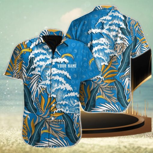 Los Angeles Chargers NFL Custom Name Hawaiian Shirt