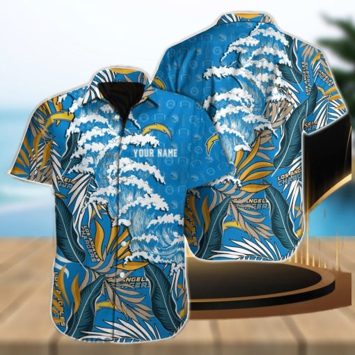 Los Angeles Chargers NFL Custom Name Hawaiian Shirt