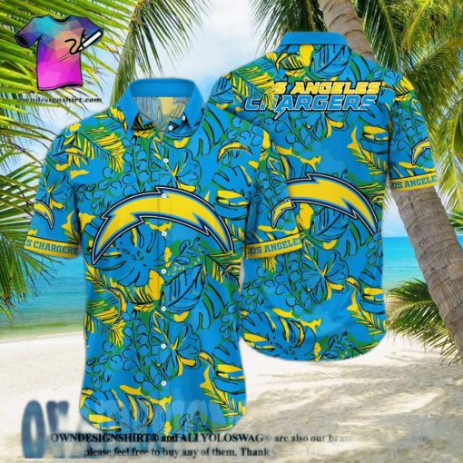 Los Angeles Chargers NFL Floral Full Print 3D Hawaiian Shirt