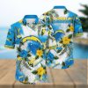 Los Angeles Chargers NFL Flower Unisex Full Print Hawaiian Shirt