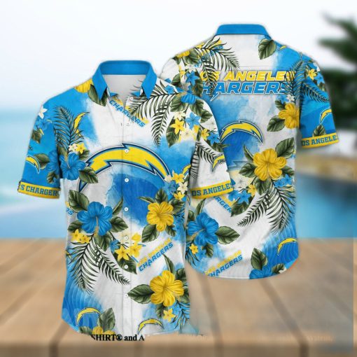 Los Angeles Chargers NFL Floral Full Printed 3D Hawaiian Shirt