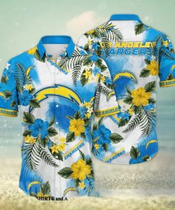 Los Angeles Chargers NFL Floral Full Printed 3D Hawaiian Shirt