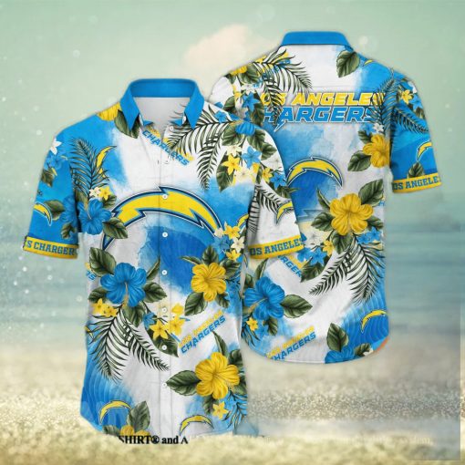 Los Angeles Chargers NFL Floral Full Printed 3D Hawaiian Shirt