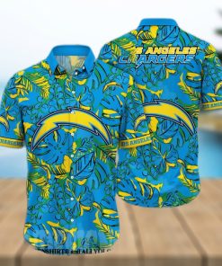 Los Angeles Chargers NFL Flower Classic Full Print Hawaiian Shirt