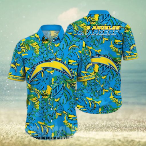 Los Angeles Chargers NFL Flower Classic Full Print Hawaiian Shirt