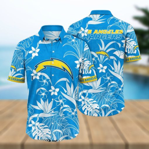 Los Angeles Chargers NFL Flower Unisex Full Print Hawaiian Shirt