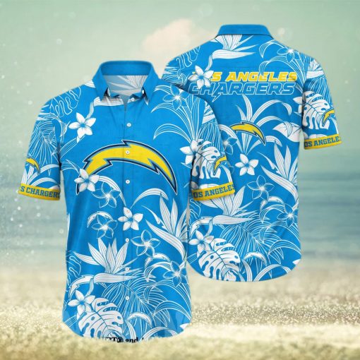 Los Angeles Chargers NFL Flower Unisex Full Print Hawaiian Shirt