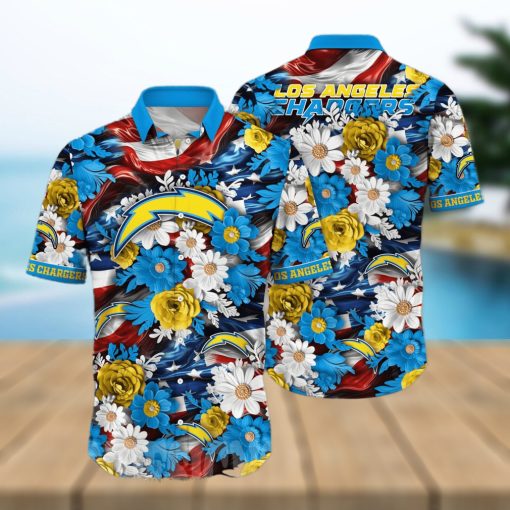 Los Angeles Chargers NFL Independence Day All Over Printed Unisex Hawaiian Shirt