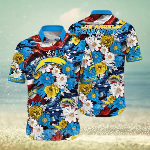 Los Angeles Chargers NFL Independence Day All Over Printed Unisex Hawaiian Shirt