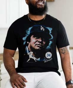 Los Angeles Dodgers Fernando Valenzuela Mitchell & Ness Black Cooperstown Shirt