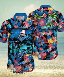 Los Angeles Dodgers MLB Floral Full Printing 3D Hawaiian Shirt - Limotees