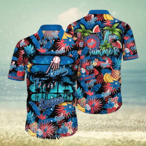 Los Angeles Dodgers MLB Flower Full Printed 3D Hawaiian Shirt