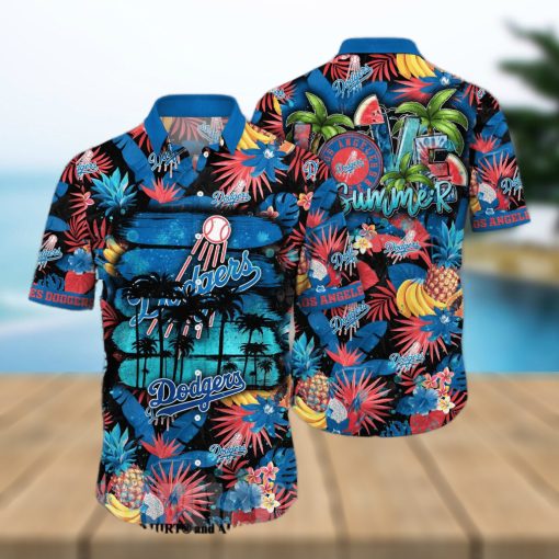 Los Angeles Dodgers MLB Flower Full Printed 3D Hawaiian Shirt