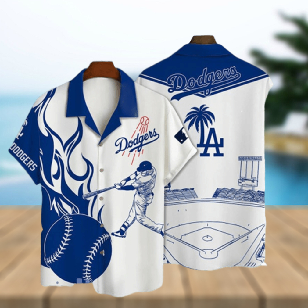 Los Angeles Dodgers Tommy Bahama Aloha America T-Shirt - Light Blue
