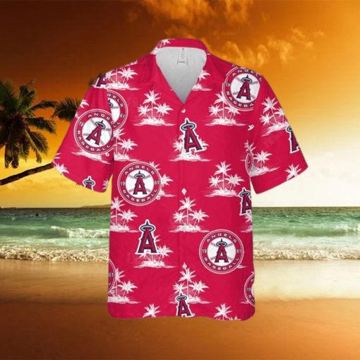 Los Angeles Hawaiian Shirt Baseball Coconut Island Pattern hawaiian shirt