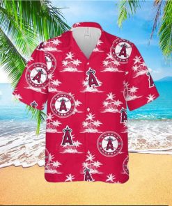 Los Angeles Hawaiian Shirt Baseball Coconut Island Pattern hawaiian shirt