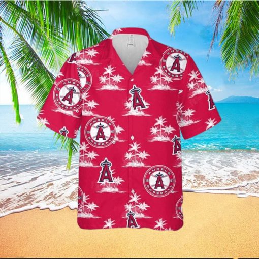 Los Angeles Hawaiian Shirt Baseball Coconut Island Pattern hawaiian shirt