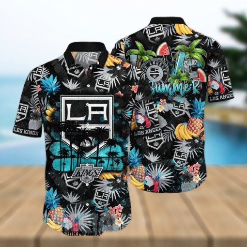 Los Angeles Kings NHL Flower Unisex All Over Printed Hawaiian Shirt