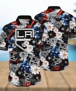 Los Angeles Kings NHL Independence Day Full Printed 3D Hawaiian Shirt