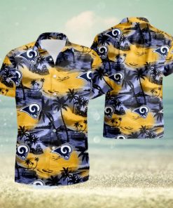 Los Angeles Rams NFL Flower Full Printed Unisex Hawaiian Shirt - Teeclover