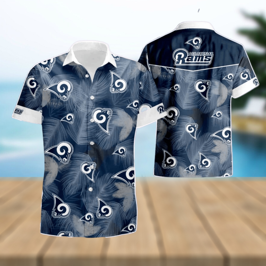 Los Angeles Rams Hawaiian Shirt Mens Summer Button-down Shirt Casual Beach  Tops