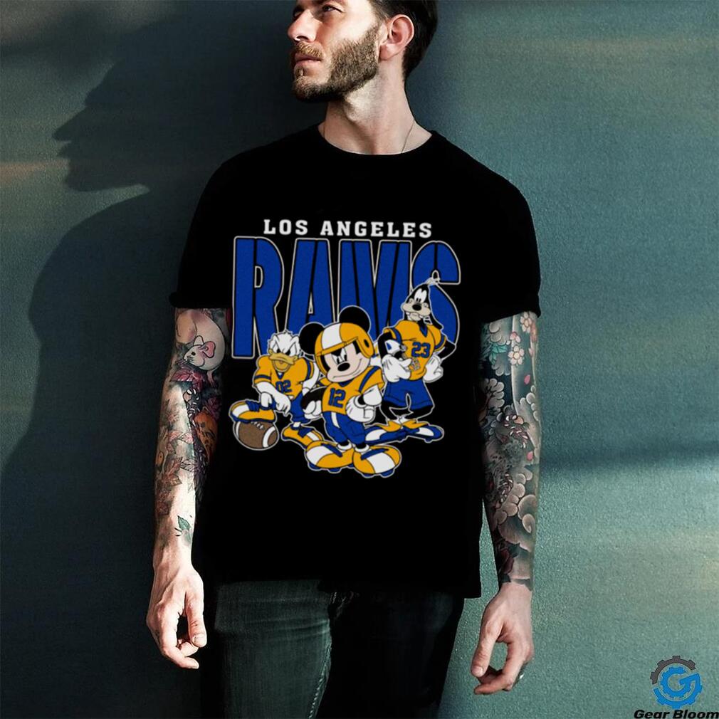 Los Angeles Rams Mickey Football Team T-Shirt Sweatshirt Hoodie - Dingeas