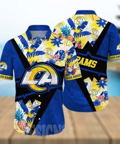 Los Angeles Rams NFL Floral All Over Printed 3D Hawaiian Shirt