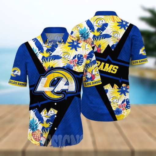 Los Angeles Rams NFL Floral All Over Printed 3D Hawaiian Shirt