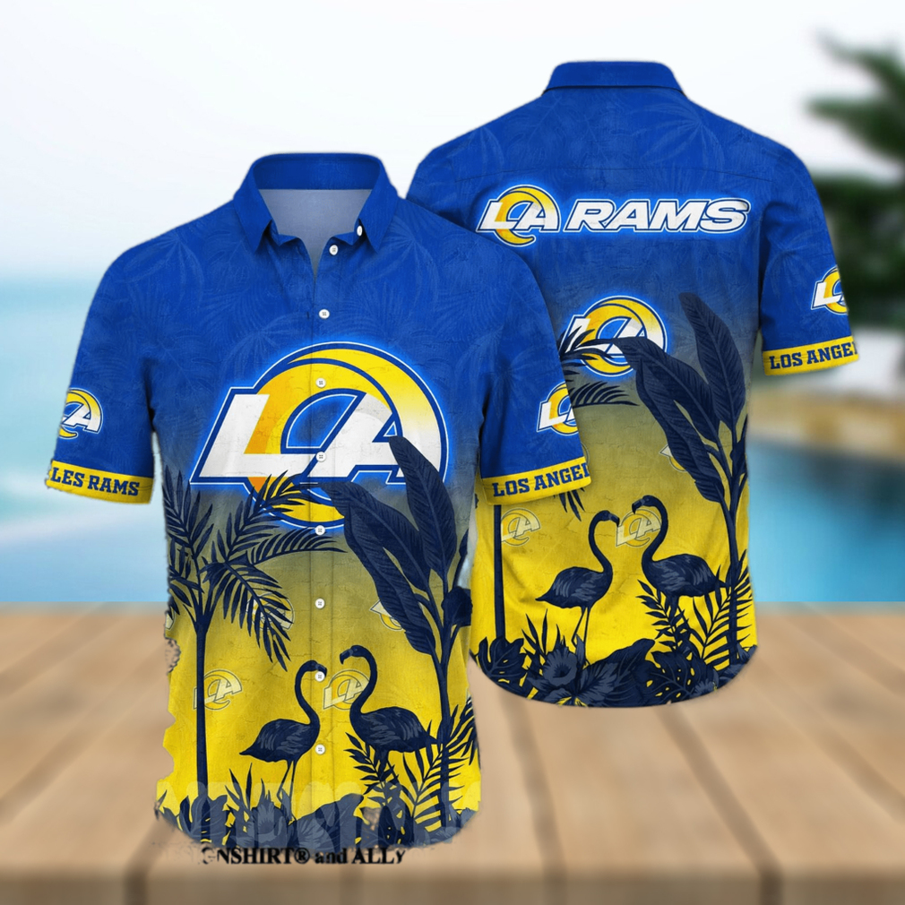Los Angeles Rams NFL Flower Full Printed Unisex Hawaiian Shirt - Limotees