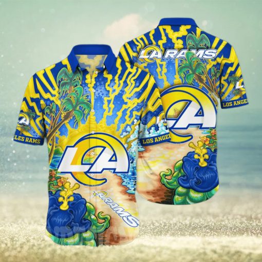 Los Angeles Rams NFL Flower Full Printing 3D Hawaiian Shirt