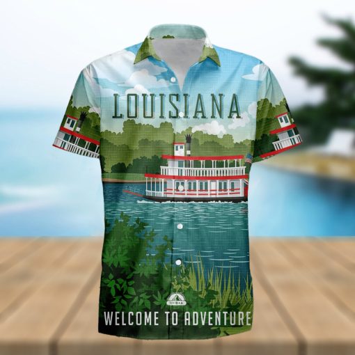 Louisiana Retro Style Travel Summer 3D Hawaiian Shirt Gift For Men And Women Fans