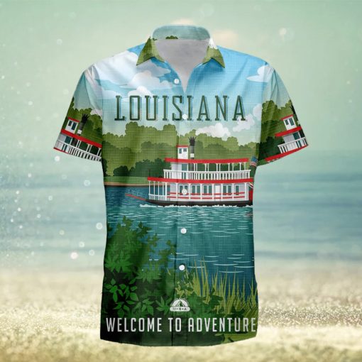 Louisiana Retro Style Travel Summer 3D Hawaiian Shirt Gift For Men And Women Fans