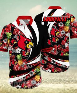 Louisville Cardinals NCAA Floral All Over Print Hawaiian Shirt