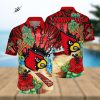 Louisville Cardinals NCAA Floral Full Print Hawaiian Shirt