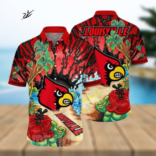 Louisville Cardinals NCAA Floral Full Print 3D Hawaiian Shirt