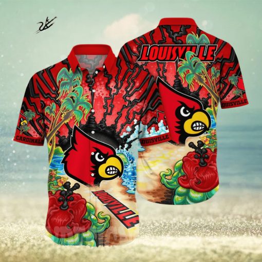 Louisville Cardinals NCAA Floral Full Print 3D Hawaiian Shirt