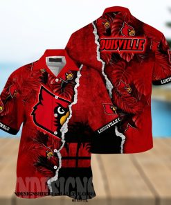 Louisville Cardinals NCAA Floral Full Print Hawaiian Shirt