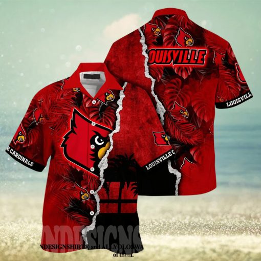 Louisville Cardinals NCAA Floral Full Print Hawaiian Shirt