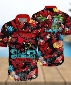 NCAA Louisville Cardinals Flower Button Up Hawaiian Shirt 3D Shirt, Louisville  Cardinals Football Gift Ideas - T-shirts Low Price