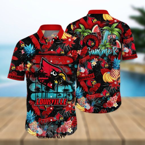 Louisville Cardinals NCAA Floral Unisex Hawaiian Shirt