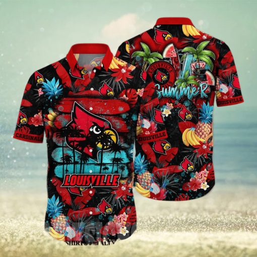 Louisville Cardinals NCAA Floral Unisex Hawaiian Shirt