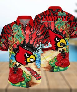 NCAA Louisville Cardinals Flower Button Up Hawaiian Shirt 3D Shirt, Louisville  Cardinals Football Gift Ideas - T-shirts Low Price