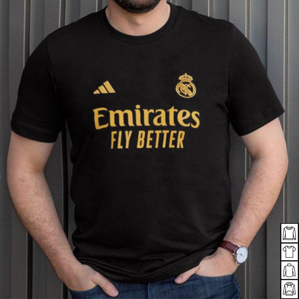 Fly Emirates Real Madrid Black XL T-Shirt Official Product Team Players  Photos