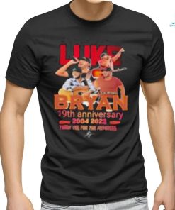 Luke Bryan 19th anniversary 2004 2023 thank you for the memories signature shirt