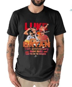 Luke Bryan 19th anniversary 2004 2023 thank you for the memories signature shirt