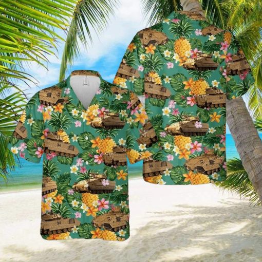 M2 Bradley Tank Us Army Pineapple Tropical Unisex Hawaiian Shirts